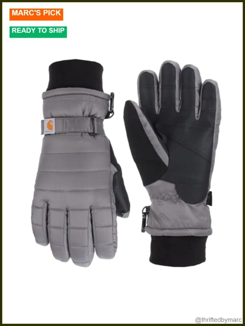 Women's Quilted Waterproof Cold Weather Gloves with Touchscreen